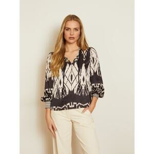 Caballero Spencer Tapestry Ikat Blouse NWT